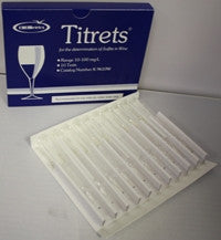 Titrets Sulphur Test 10/Box - Sulfur