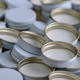 38mm White Metal Screw Caps