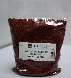 Holiday Red - Bottle Seal Wax Beads 1 LB